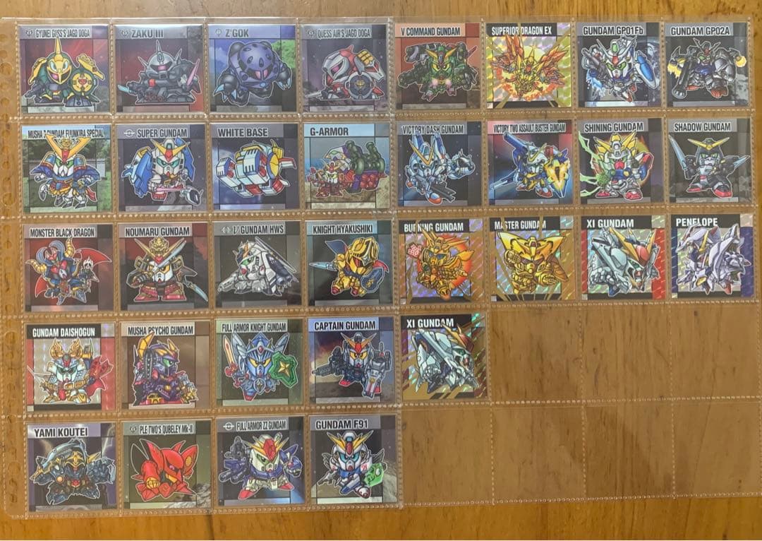 元祖SDガンダムスナック２　フルコンプ　全33種　各シールスリーブ入り