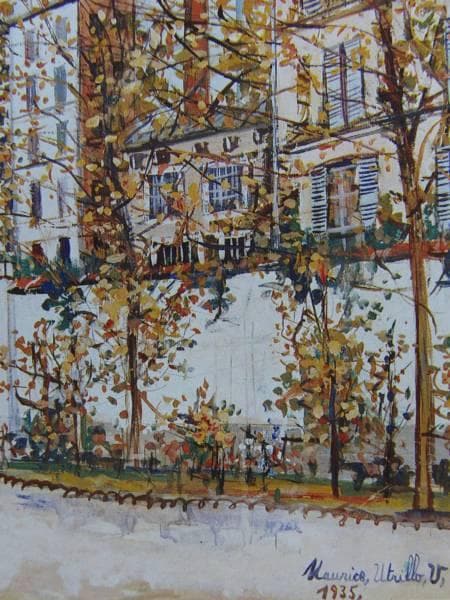 MAURICE UTRILLO、SCENE DE RUE、海外版超希少レゾネより