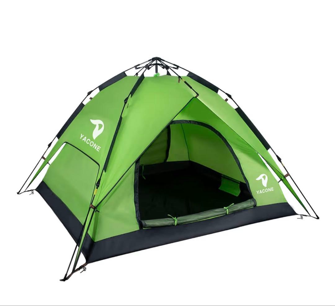 YACONE キャンプテント 240cm x 210cm ４人用　ワンタッチ