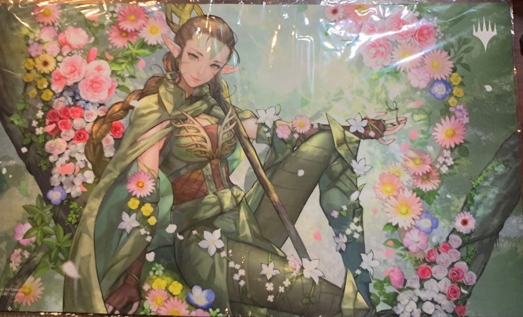 MTG 復活した精霊信者、ニッサ プレイマット 1枚 新品未開封