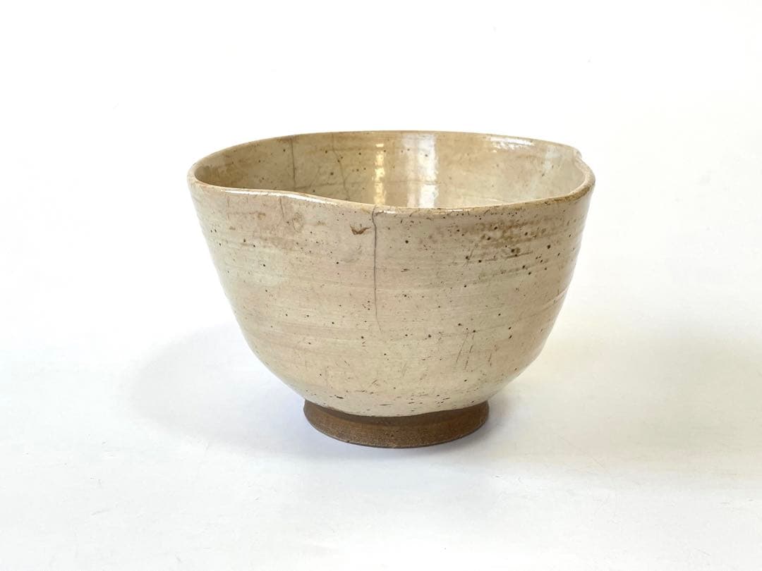骨董　アンティーク　高麗　御本　洲浜形　茶碗　御本茶碗　粉引　李朝