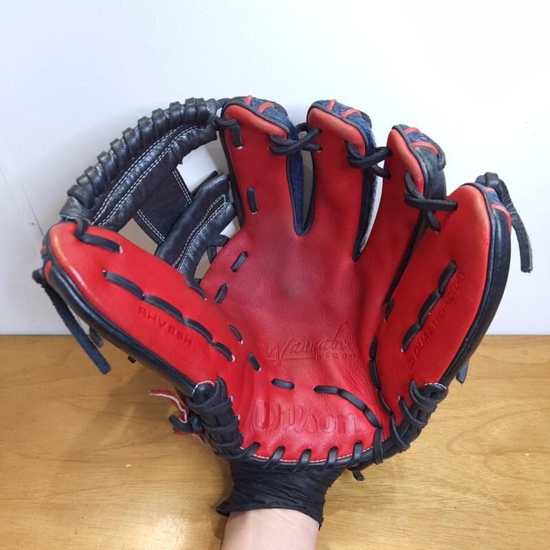 ウイルソン D5 デュアル 特別仕様スネークレザー 美品 内野用 軟式グローブ