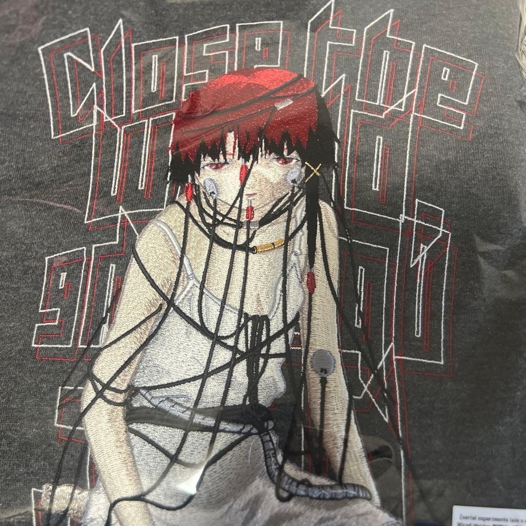 serial experiments lain 刺繍ジップ パーカー Lサイズ