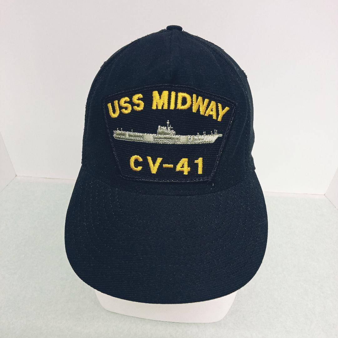 【レア】空母ミッドウェイ ミリタリー キャップ アメリカ海軍