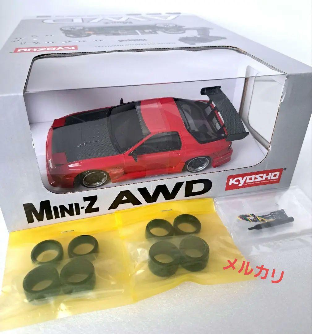ミニッツAWDレディセットマツダサバンナRX-7FC3S タイヤ2種 ジャイロ付