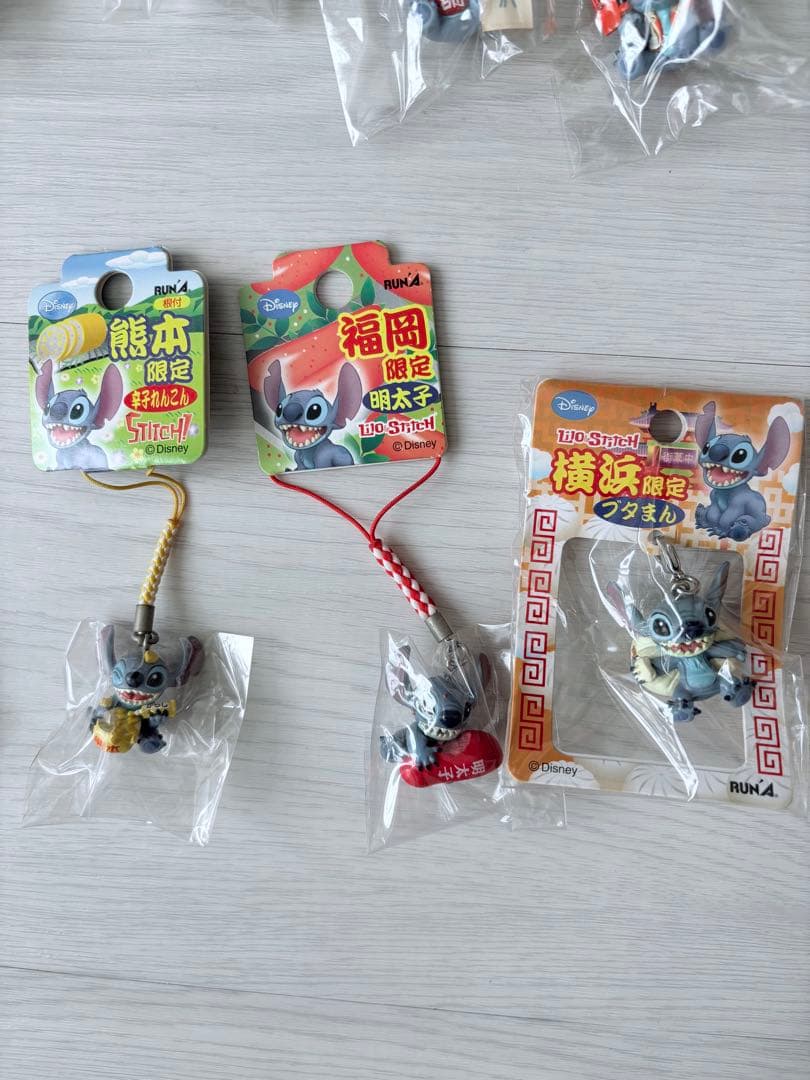 【早い者勝ち・新品×28点&おまけ付】スティッチ ご当地キーホルダー・ストラップ