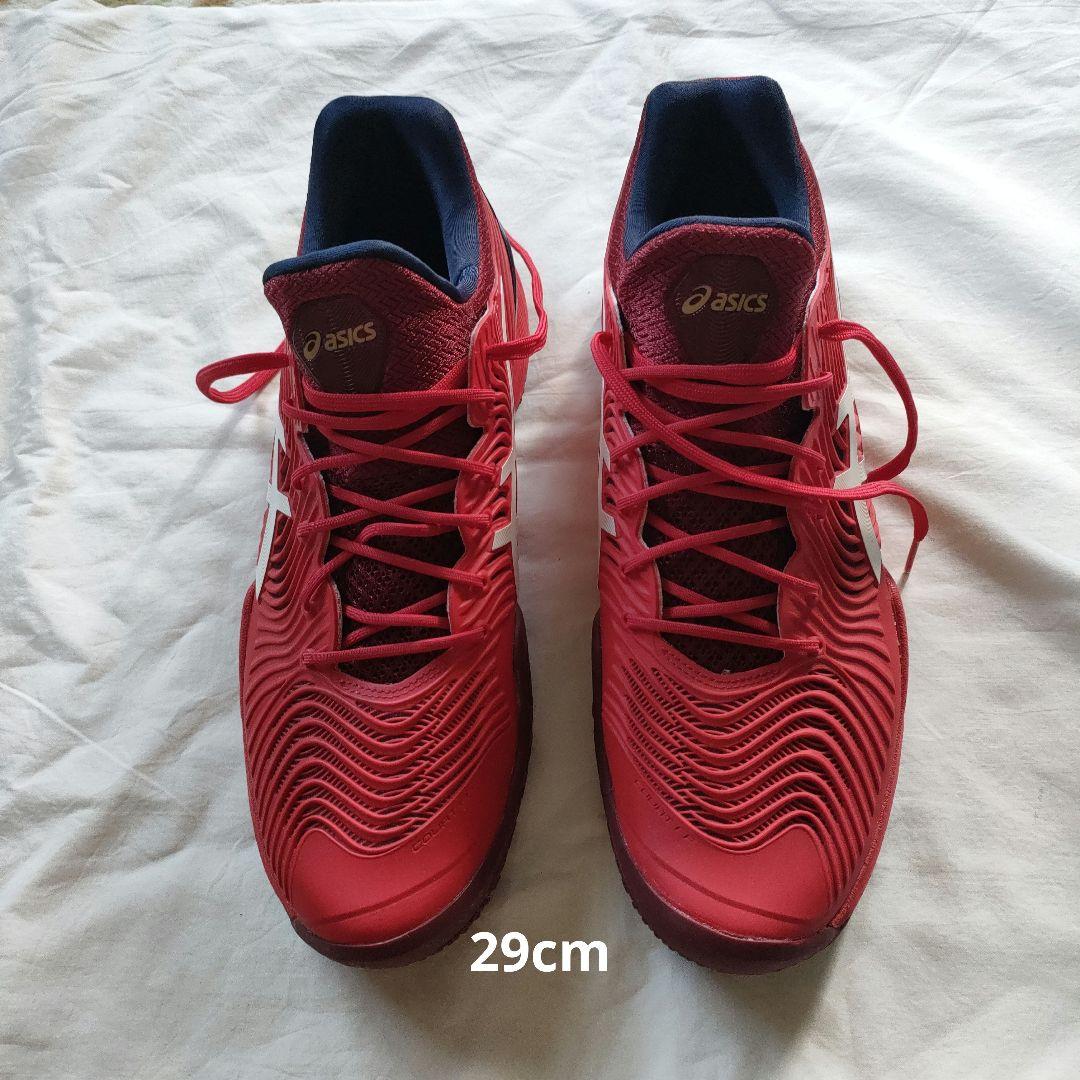 asics テニスシューズ 29cm レッド