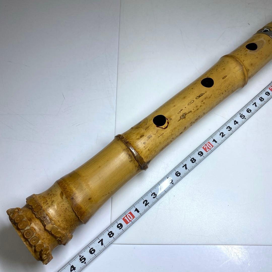 鳳舟　銀三線尺八　65cm 東7-1026①