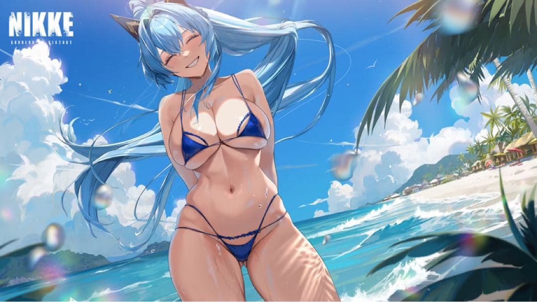 【日本未発売】韓国限定 NIKKE 水着ヘルム ビーチタオル