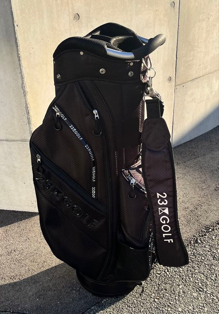 23区GOLF ブラック ゴルフキャディバッグ　ハニカム