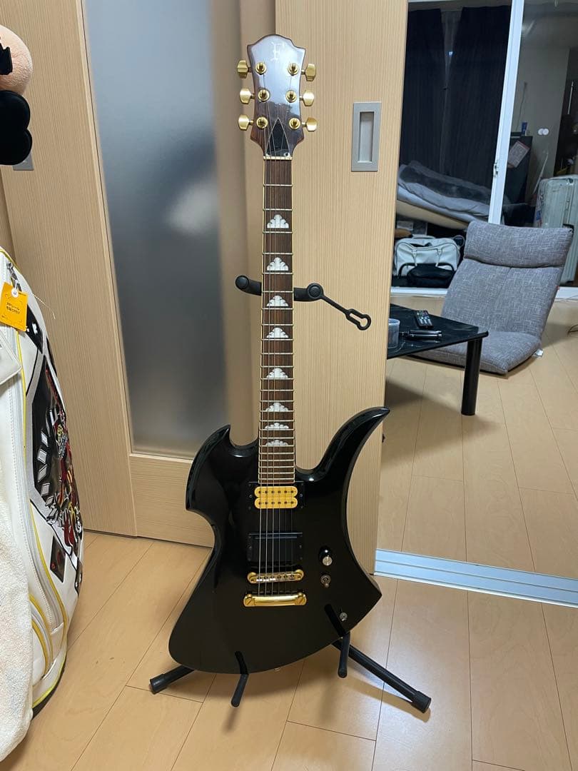 hideサイン　エレキギター ブラック Fロゴ サイン付き