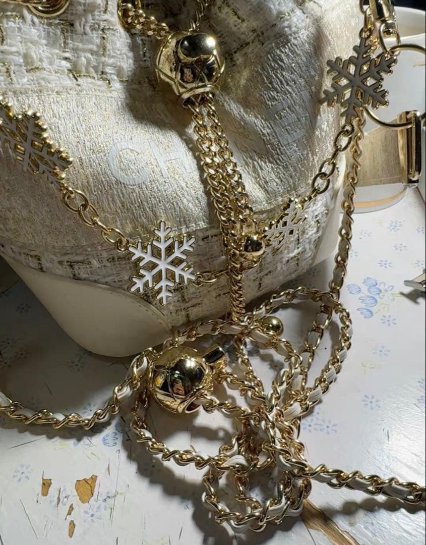 希少　レア　非売品 CHANEL ノベルティ ネイビー ツイード バケットバッグ