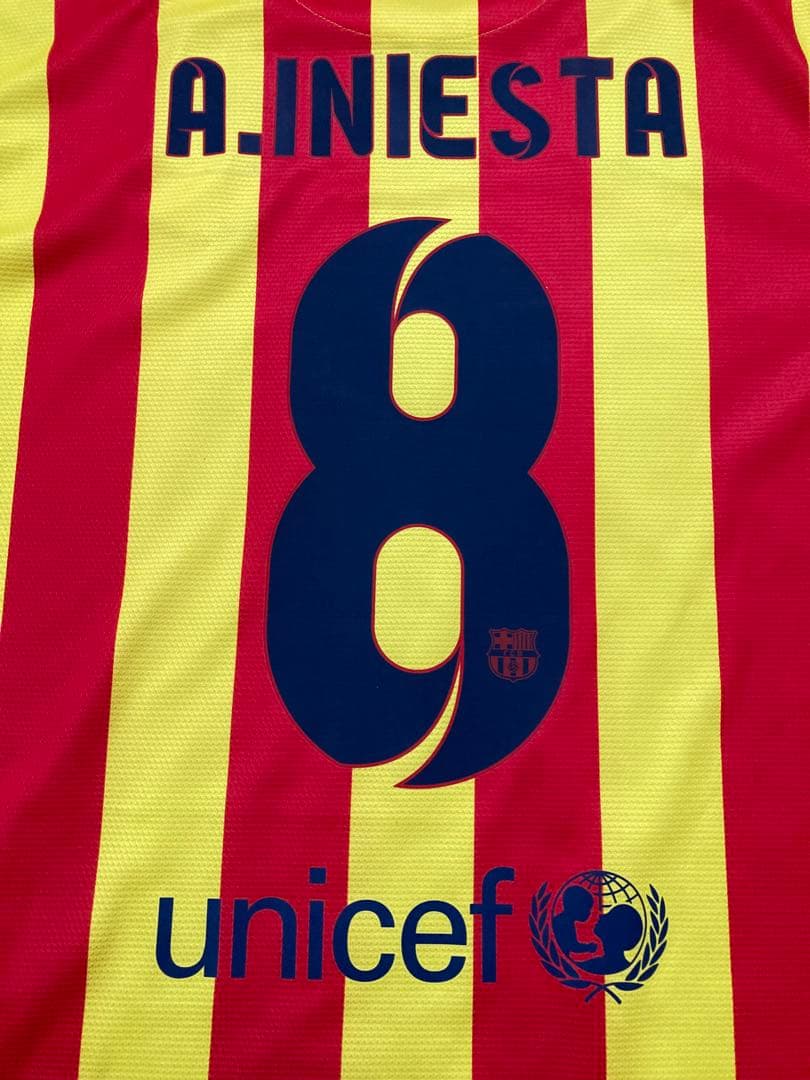 FCバルセロナ 13-14 アウェイ イニエスタ 8 Mサイズ