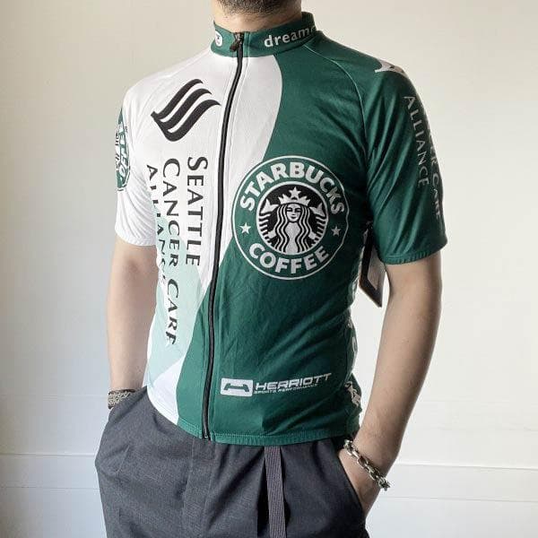 希少 新品 SUGOi スターバックス コーヒー 半袖 サイクルジャージ S