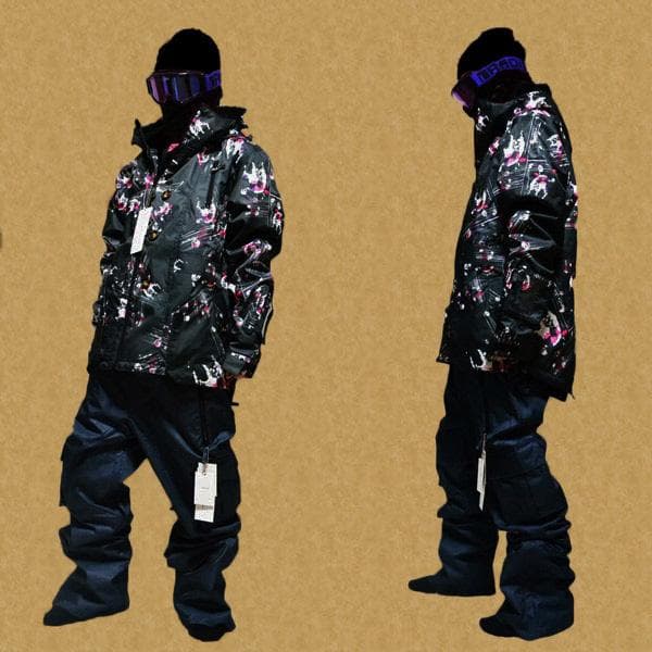 【新品】人気色■クレガー■スノーボード ウェア上下セット■黒 NAVY■Lサイズ