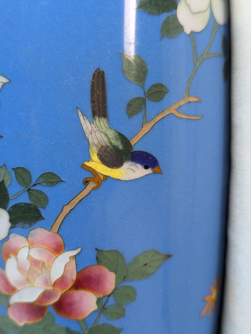 myday公式アカウント様　七宝花瓶　尾張七宝　花鳥　壺　骨董　七宝細工　古玩