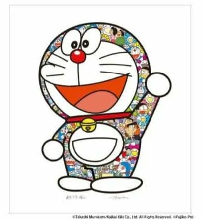 ドラえもん 版画　 えいえいおー！ 　村上隆