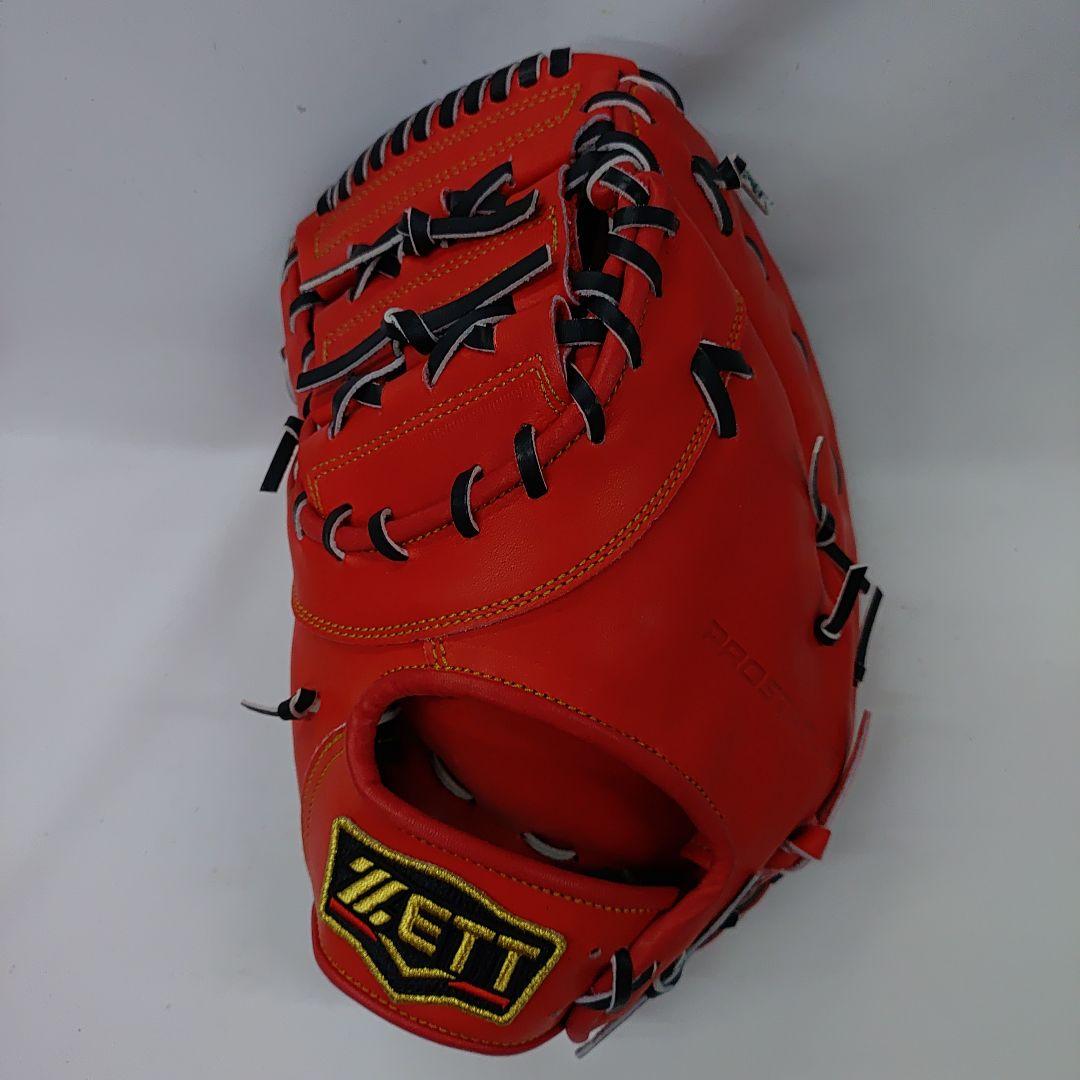 訳あり商品 ZETT 左投げ 硬式 ファーストミット ディープオレンジ