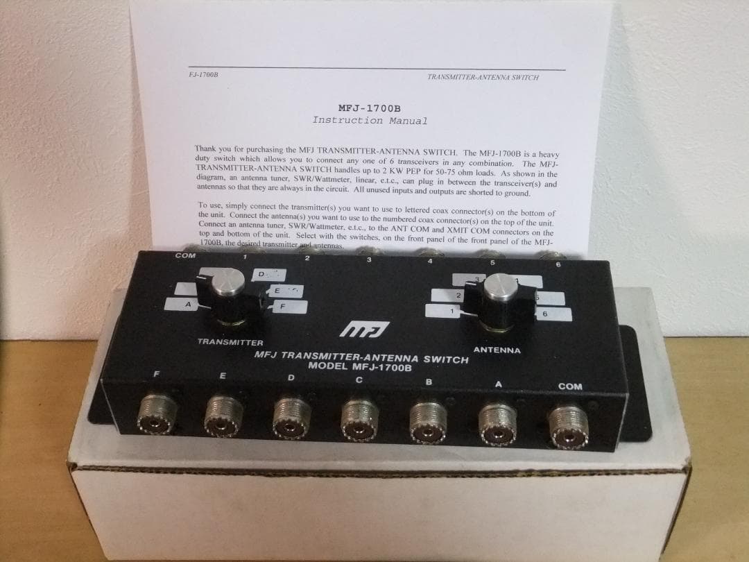 ☆しん　MFJ　６回路　同軸切替器　MFJ-1700B（現状渡し）☆