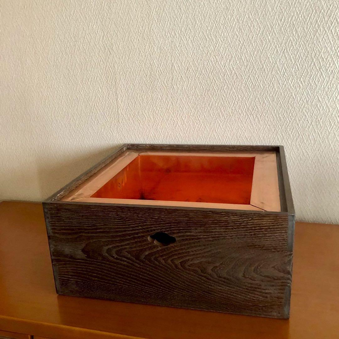 桑置炉/木製銅落とし 置炉 茶道具 茶道具