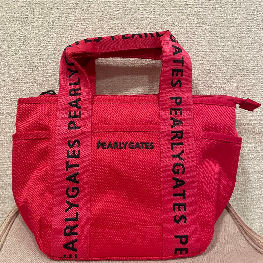 PEARLY GATES ピンク トートバッグ　カートバッグ　ラウンドバッグ
