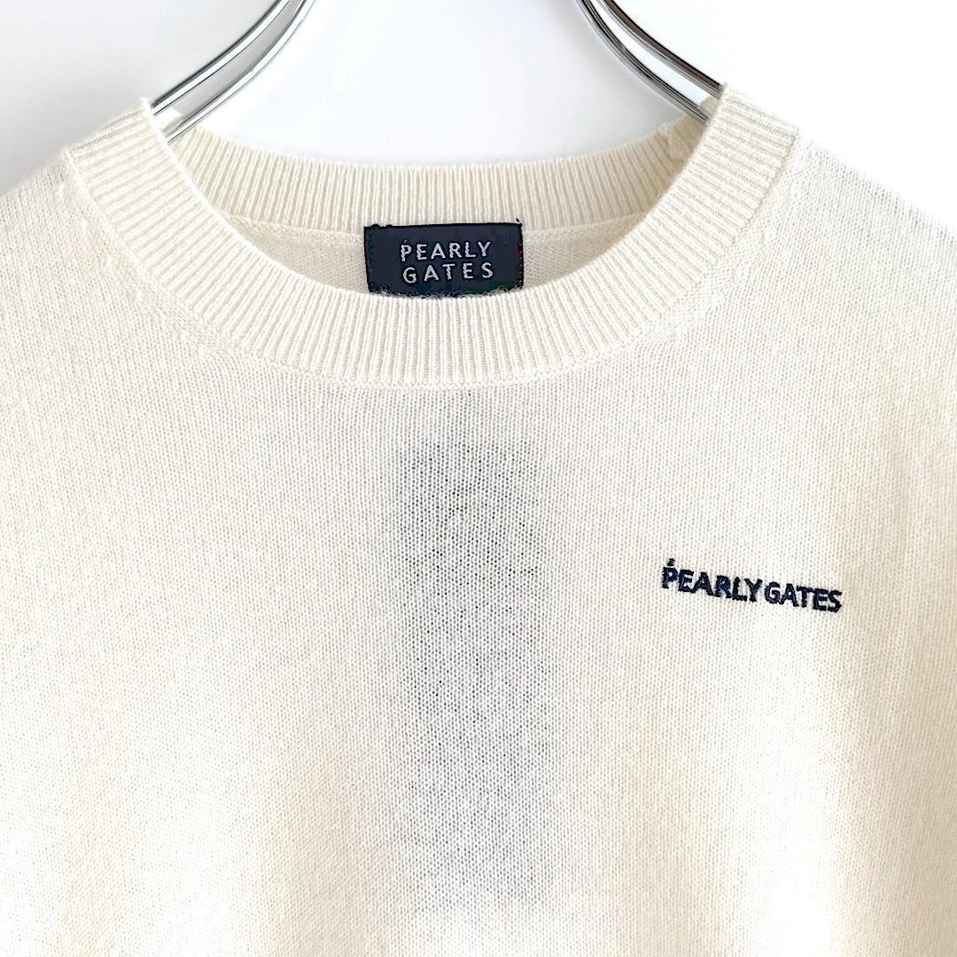 453 パーリーゲイツ 定価33,000円 カシミヤ100％ ニット 白 1 M