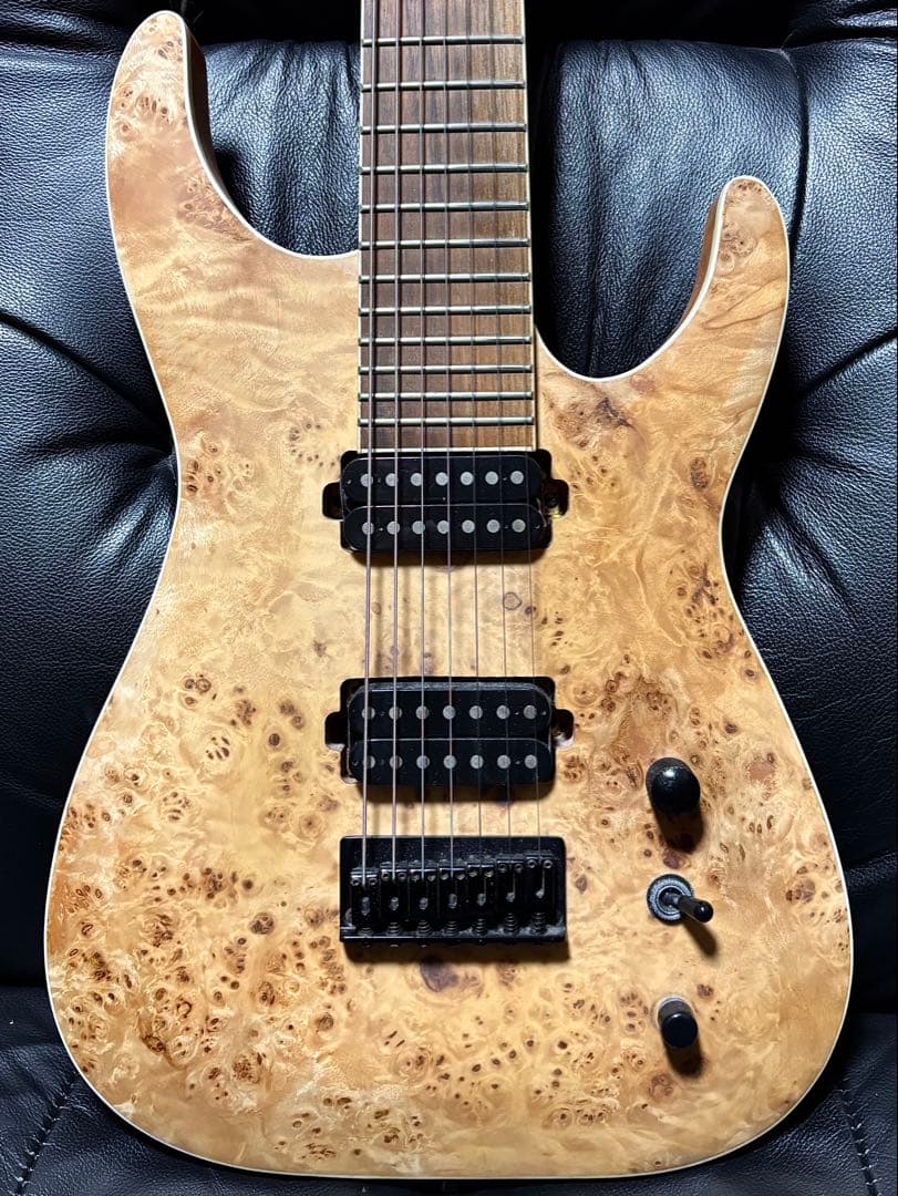 7弦 ギター 木目 ストラト 音出し確認済 メタル ラウド ロック Djent