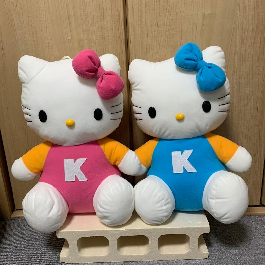 【激レア・希少】ハローキティ キティちゃん特大ぬいぐるみ 2体セット 当時物