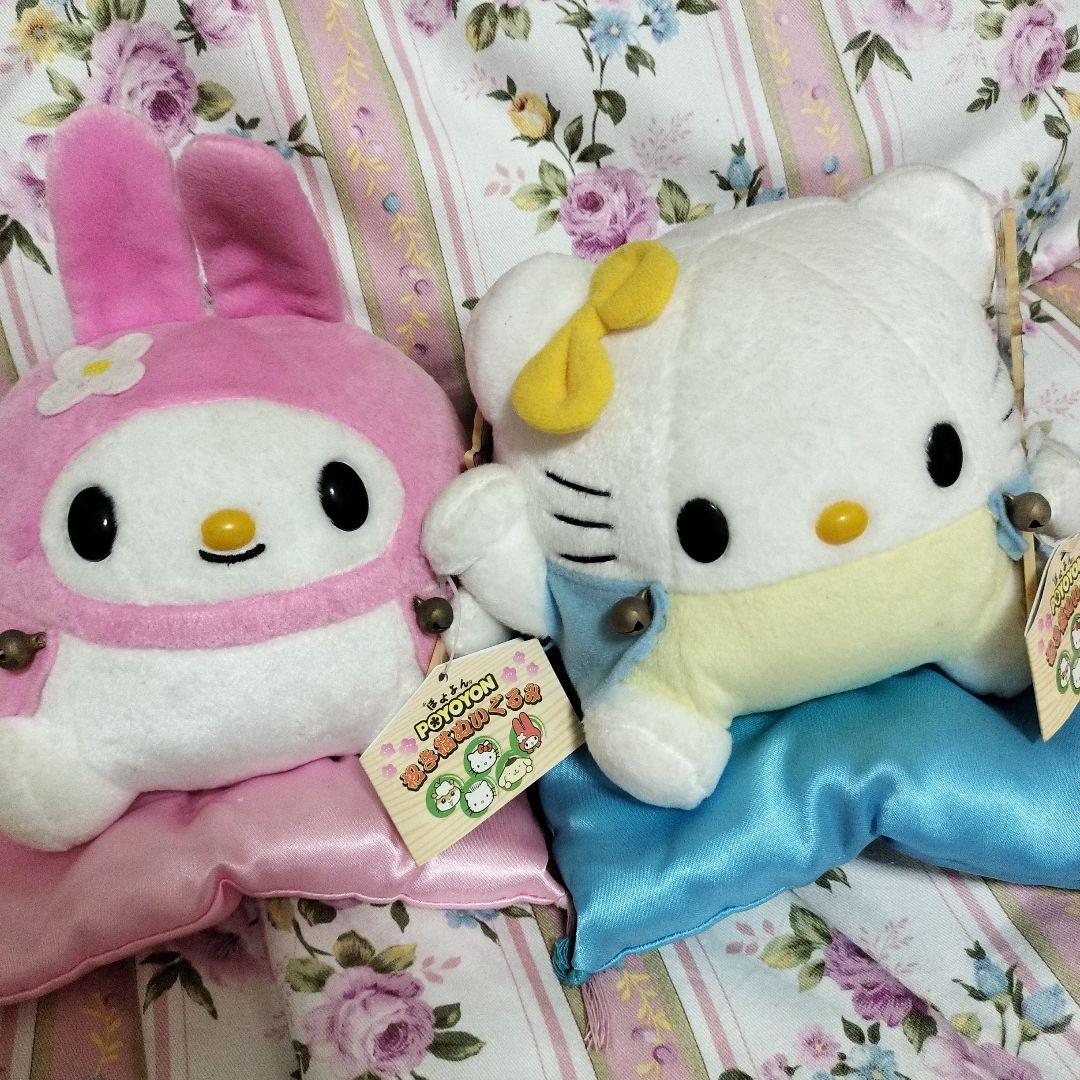 マイメロ、クリリン、ダニエル、ミミイ招き猫ぬいぐるみ