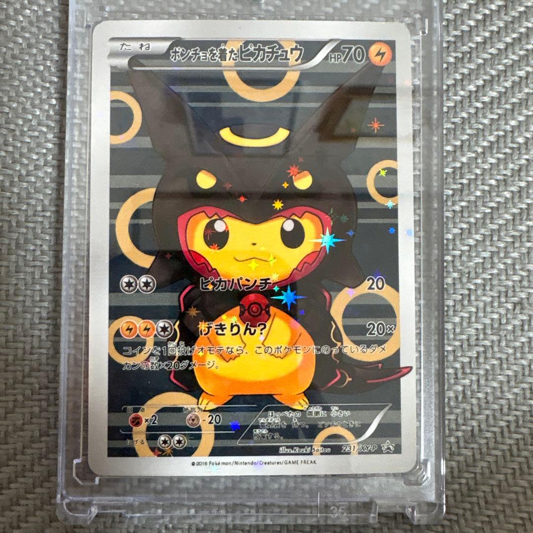 ポンチョを着たピカチュウ（黒レックウザ）