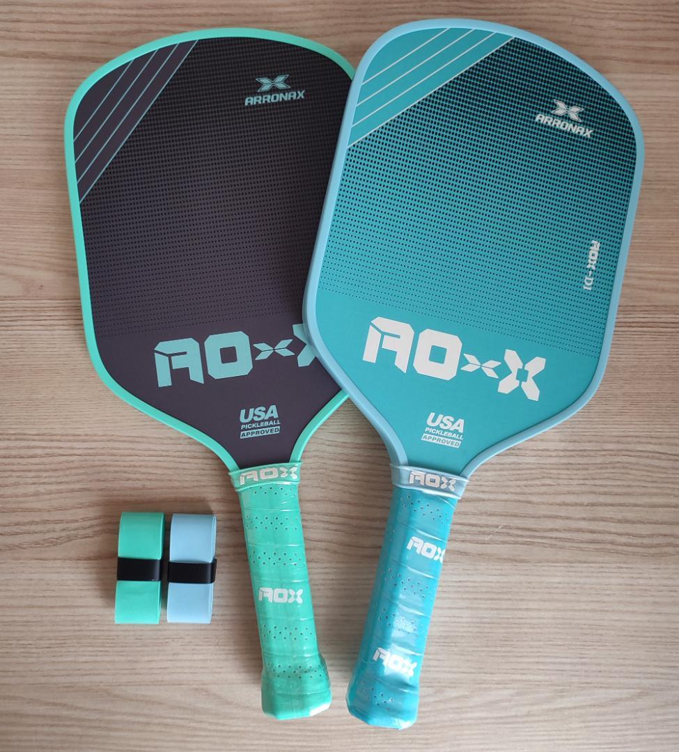 2個セット ピックルボール パドル ARRONAX カーボン加工の摩擦面 青