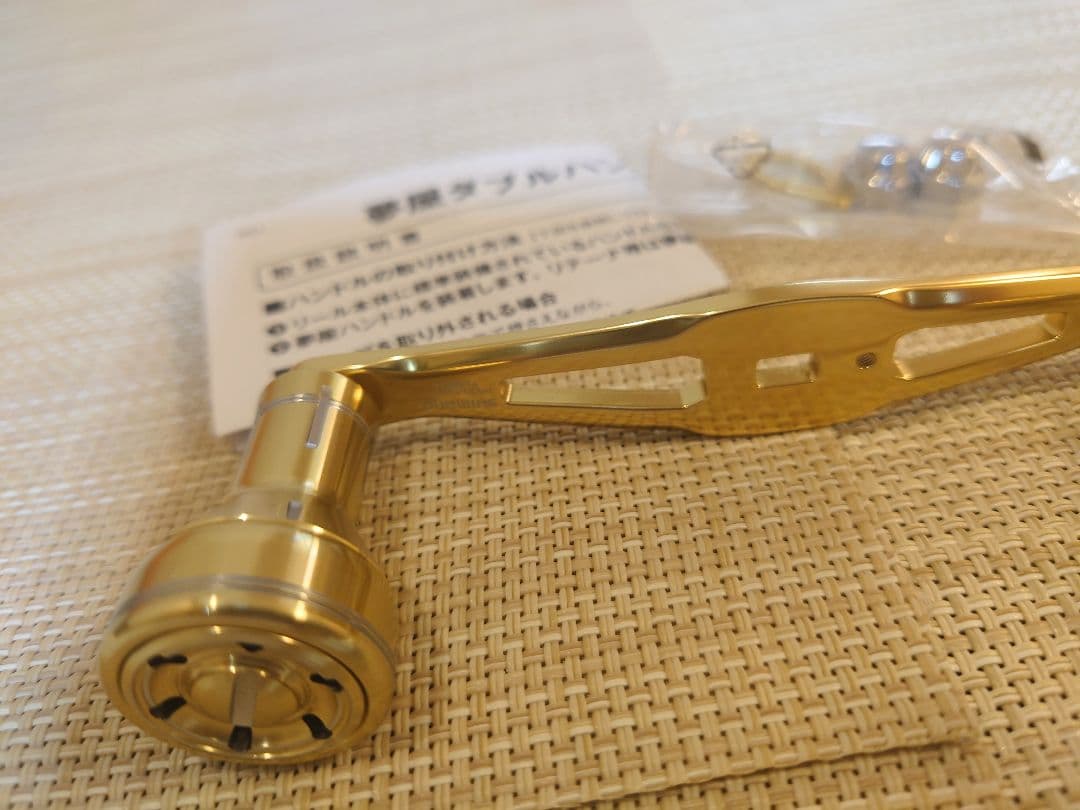 夢屋 ダブルハンドル アルミノブ 55mm ゴールド