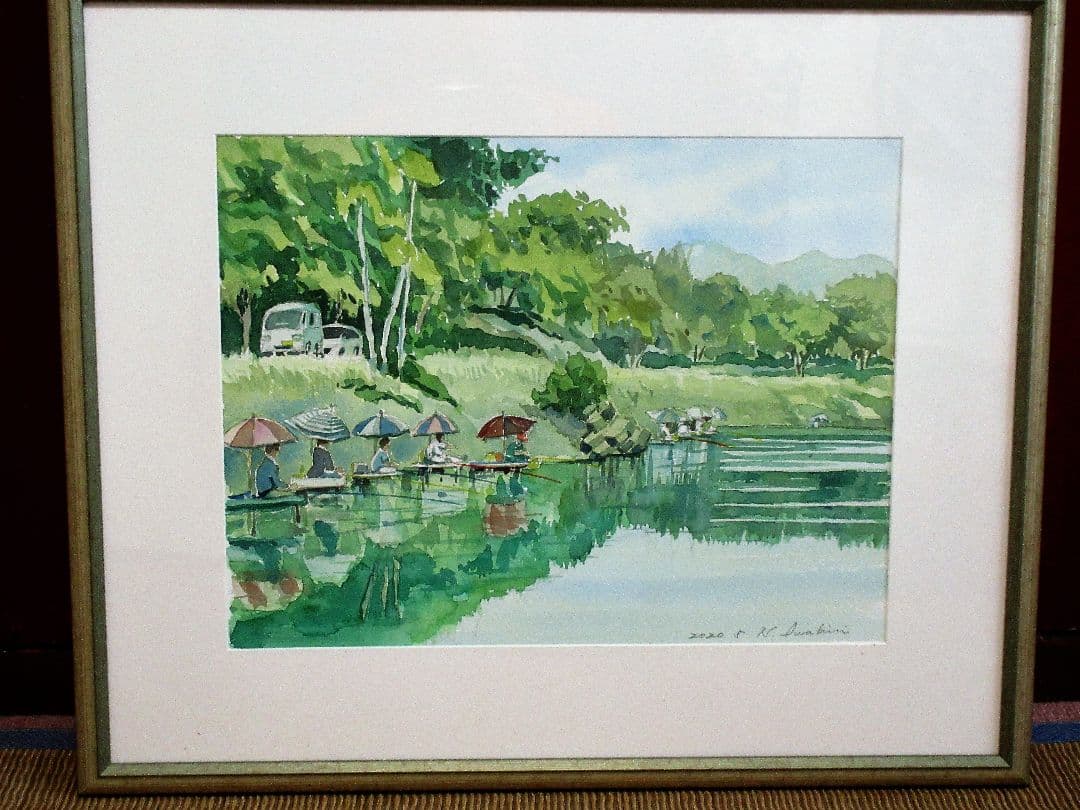 水彩画「太公望」