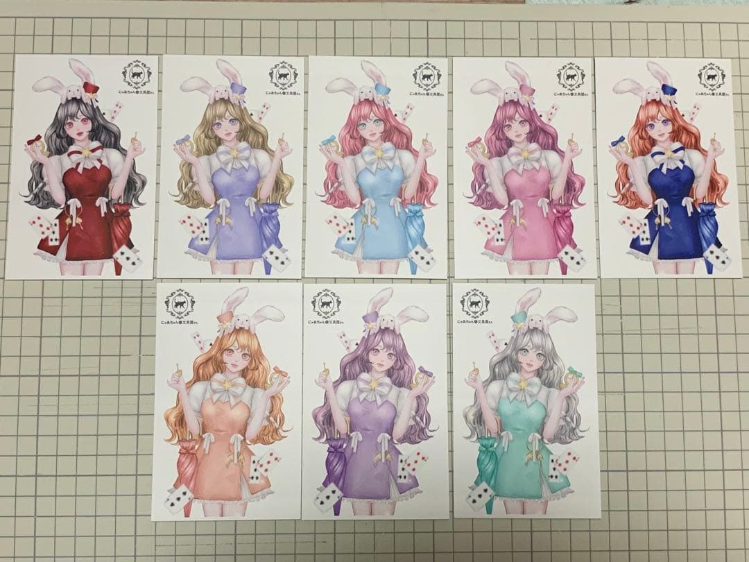 N0105 人物ステッカー  女の子 にゃあちゃんの文具屋さん