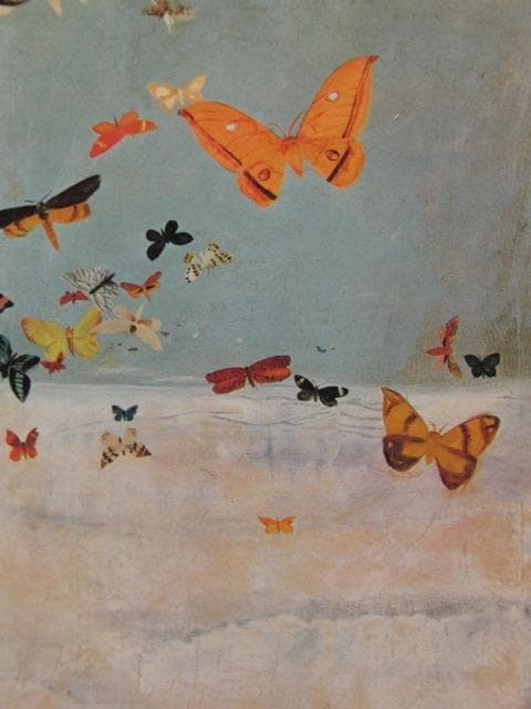 三岸好太郎、【雲の上を飛ぶ蝶】、新品高級額 額装付、年代物・希少画集画