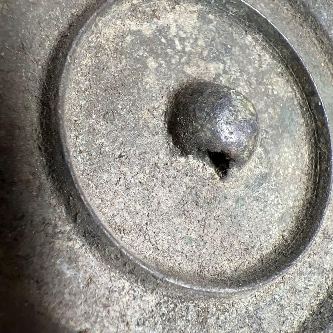 古代中国　古銅古鏡　直径約8㎝/173g 東Y7-1022☆2F