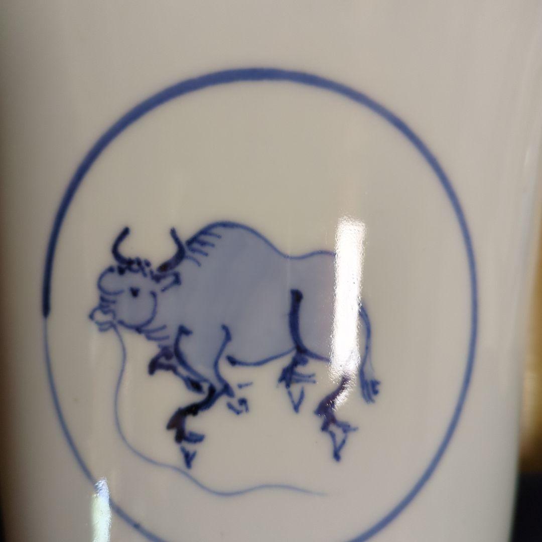 膳所焼　十牛図水指