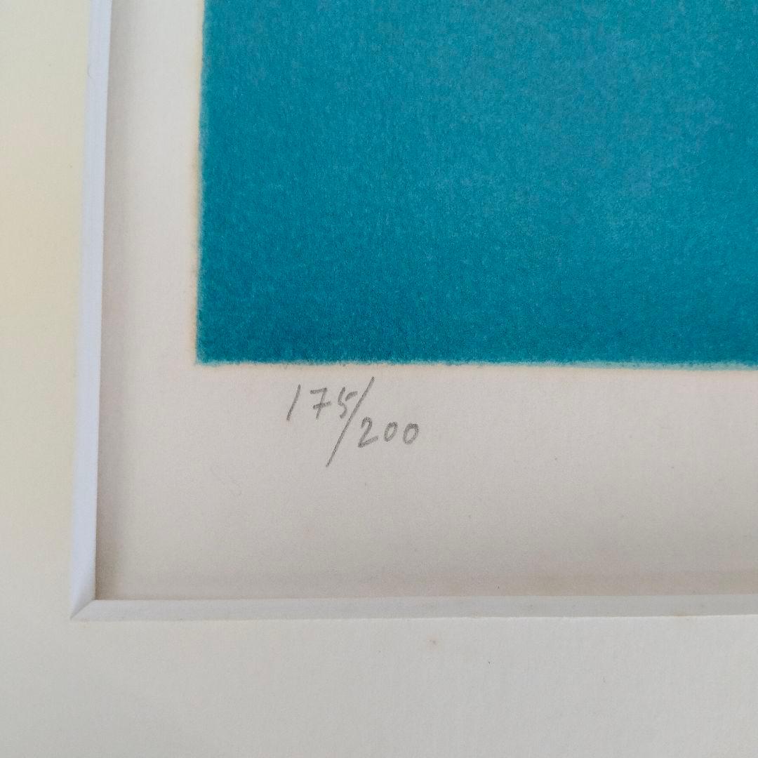 【古シミあり】佐藤圀夫　リトグラフ　鶴二題「翔」「白月」毎日新聞社