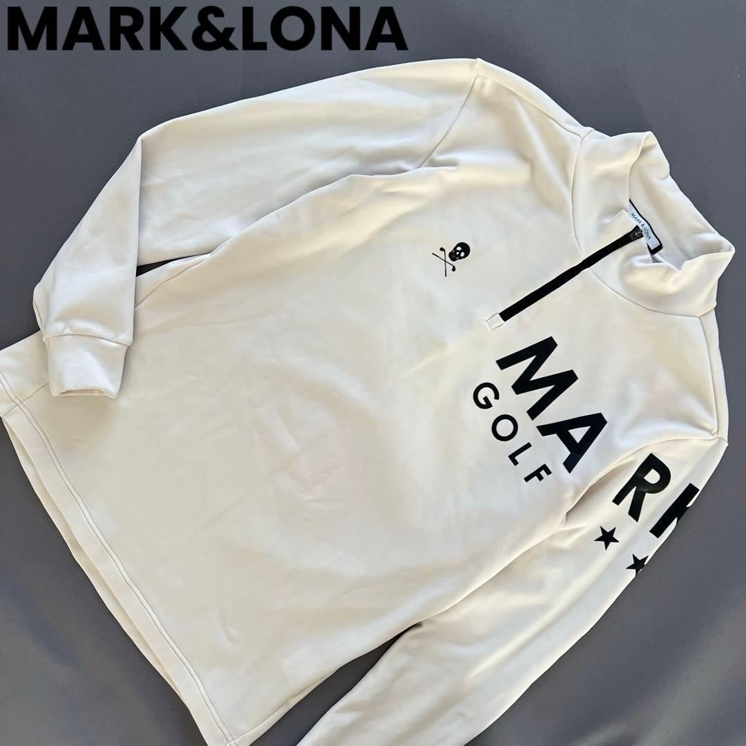 MARK&LONA マークアンドロナ　ハーフジップ スウェット　裏起毛　ロゴ
