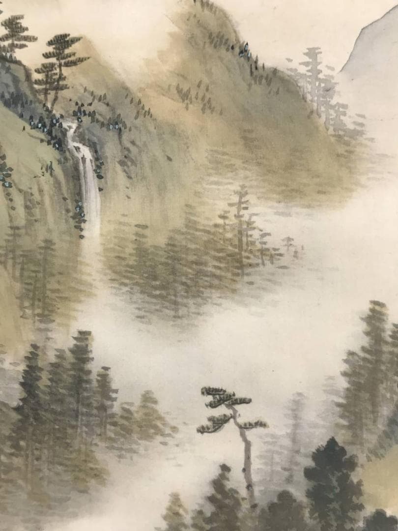 【真作】近藤翠石/夏渓山樵図/山水図/人物図/掛軸/名家伝来/AC-783
