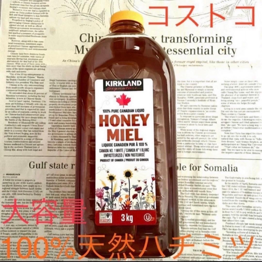 ラスト！ コストコで購入☆ 特大ボトル カナダ産 ピュア蜂蜜 3kg