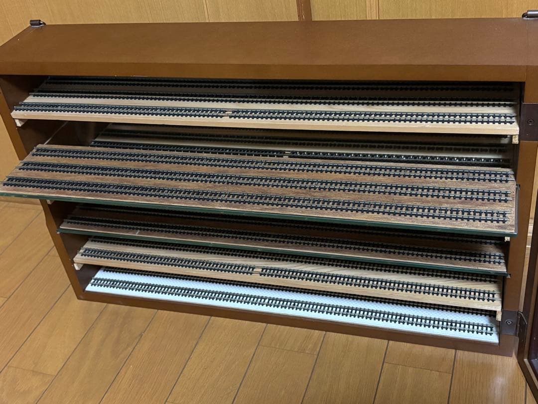 Nゲージ　棚　自作棚　BOX ケース　レール付き　DIY