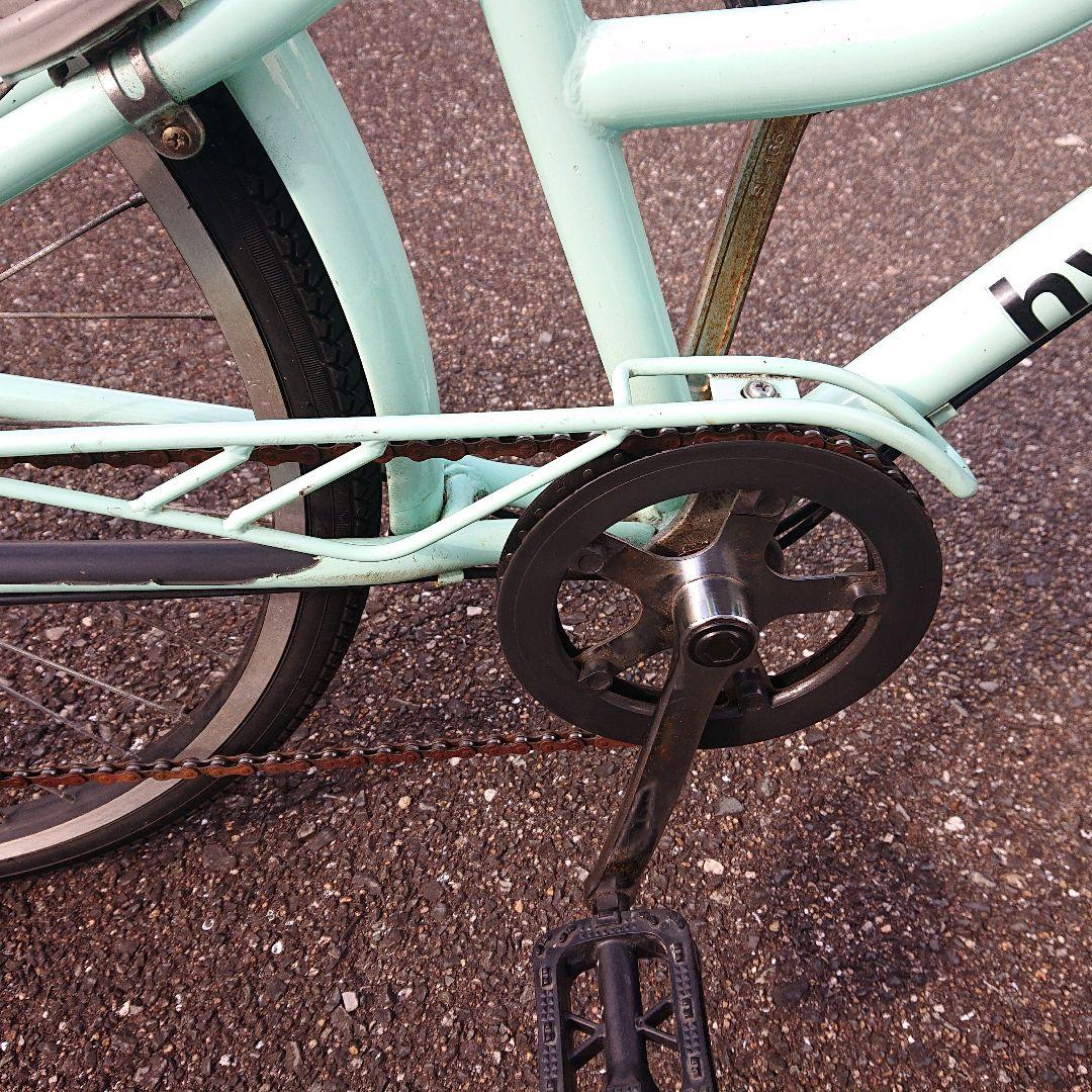 【こじろう】自転車 シティサイクル 26インチ ミントグリーン 女の子