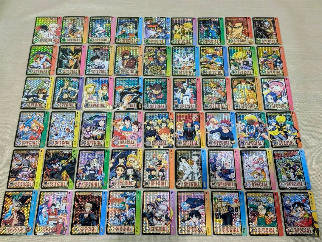 少年ジャンプ　プリズムキャラクターカード　54枚スリーブ入りセット①