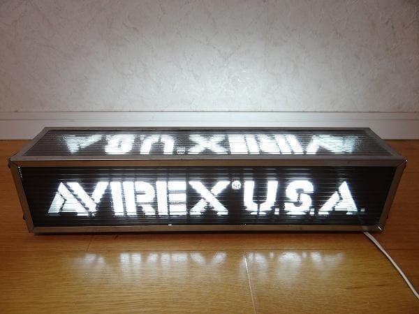 非売品 ビンテージ AVIREX USA アヴィレックス サイン 照明 ガレージ