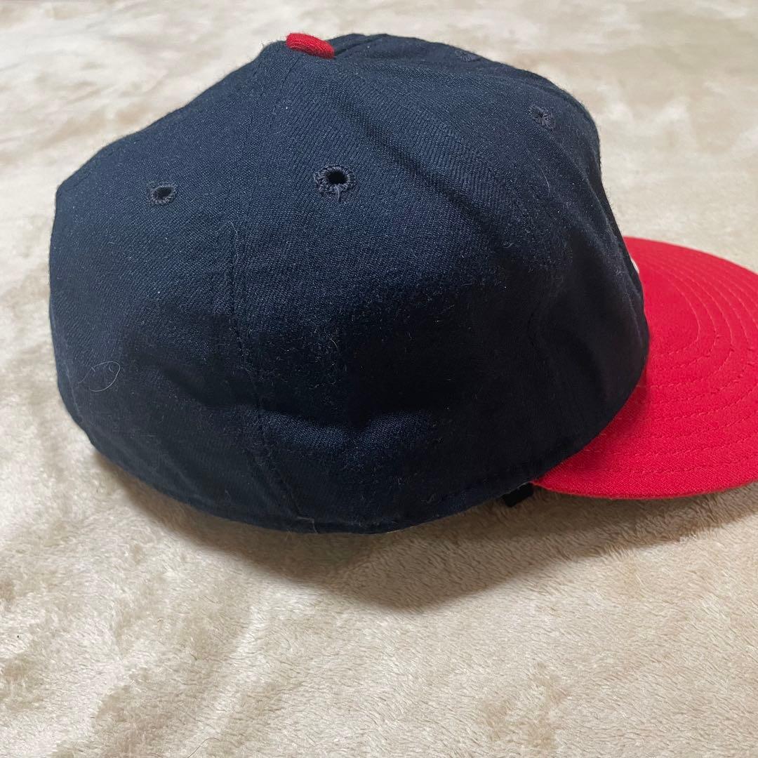90s USA製 NEWERAアトランタブレーブス キャップ ネイビー レッド