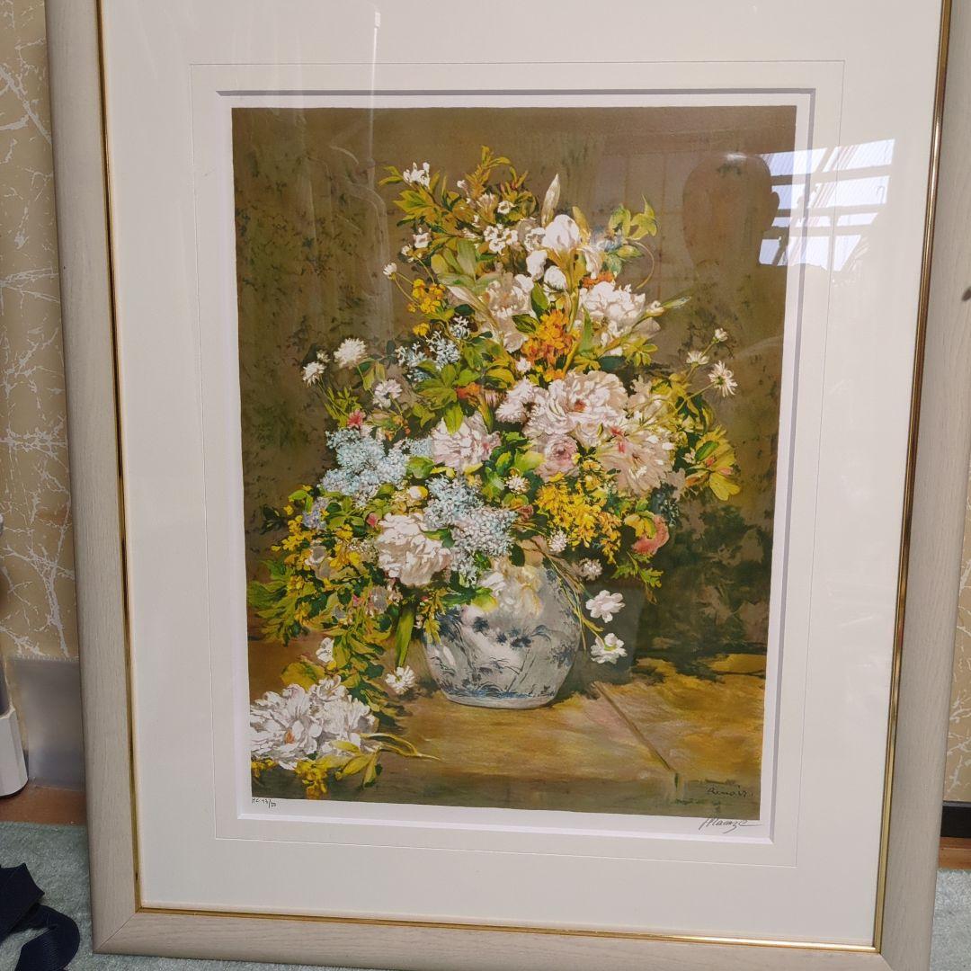 ルノワール　印象派 　　　春の花 　Renoir　額装 非売品ＨＣ １７／５０