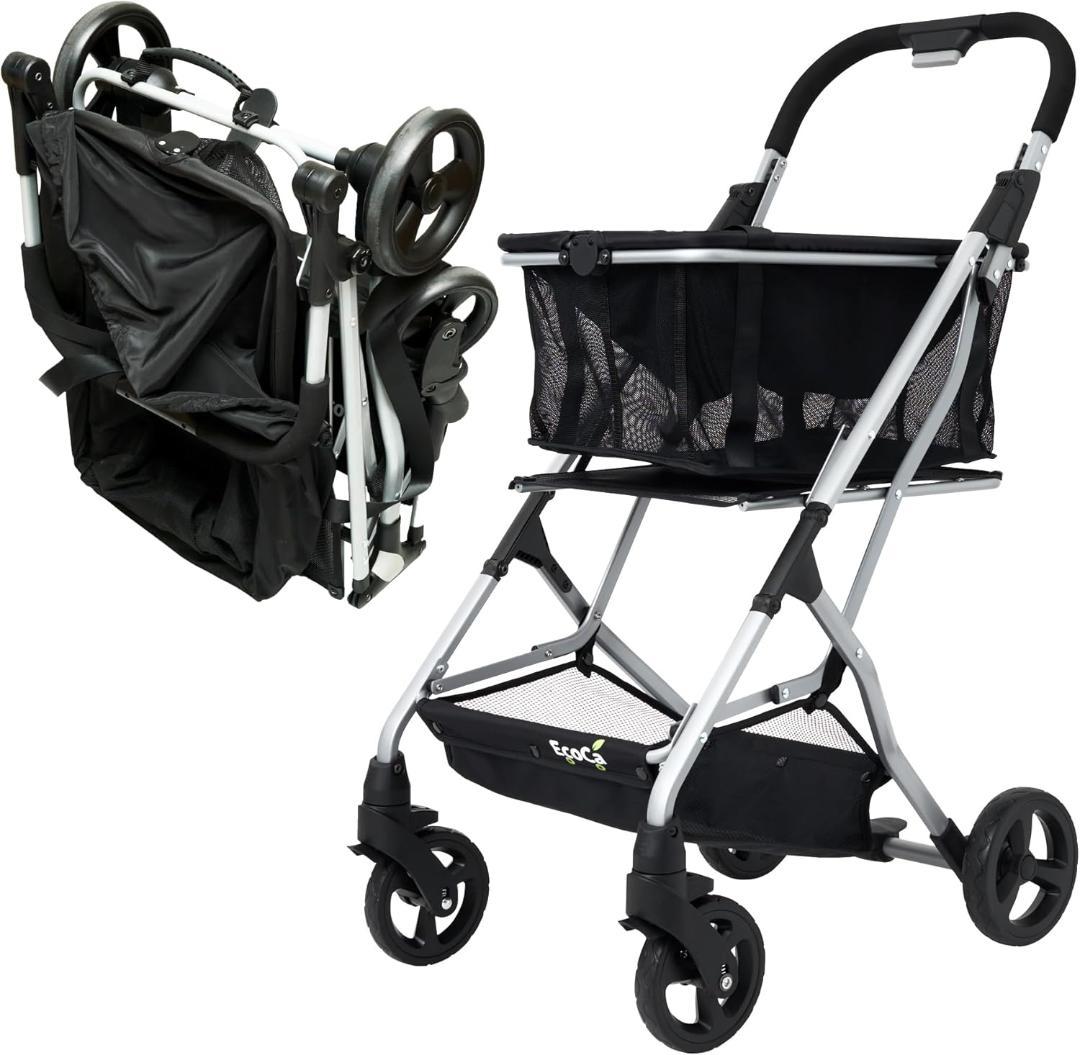 EcoCa エコカ ショッピングカート ワンタッチ折りたたみ 買い物カゴ対応