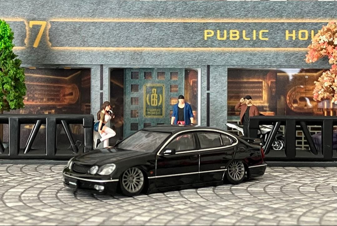 トヨタ　アリスト　改造　1/64 ミニカー　新車　改造