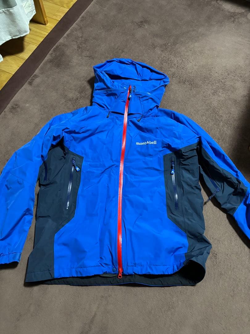 モンベル ドロワッドパーカ メンズ L 青　ゴアテックス 登山 スノボウェア上下